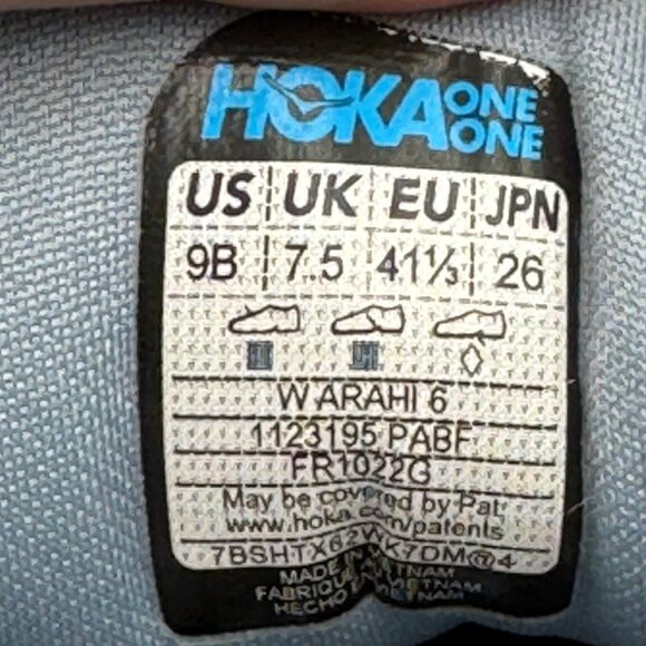 Hoka One One Arahi 6 Light Blue Womens Running Shoes Size 9B Stability - Picture 10 of 12